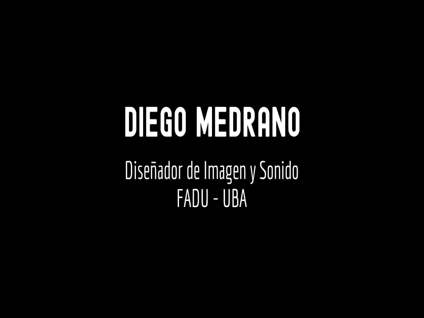 Diego Medrano - Reel